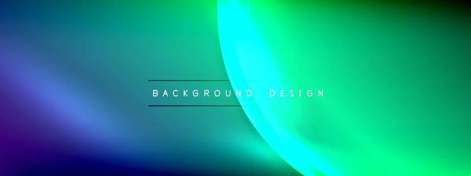 Vector abstract background - liquid transparent bubble shapes on fluid gradient Stock Illustration