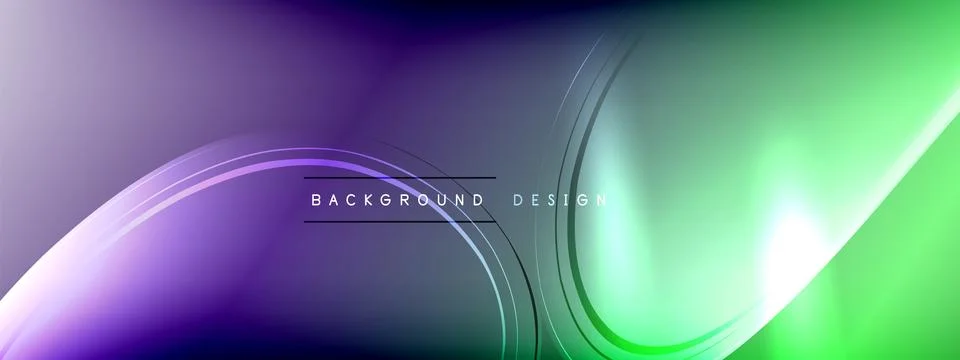 Vector abstract background - liquid transparent bubble shapes on fluid gradient Stock Illustration