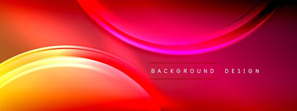 Vector abstract background - liquid transparent bubble shapes on fluid gradient Stock Illustration