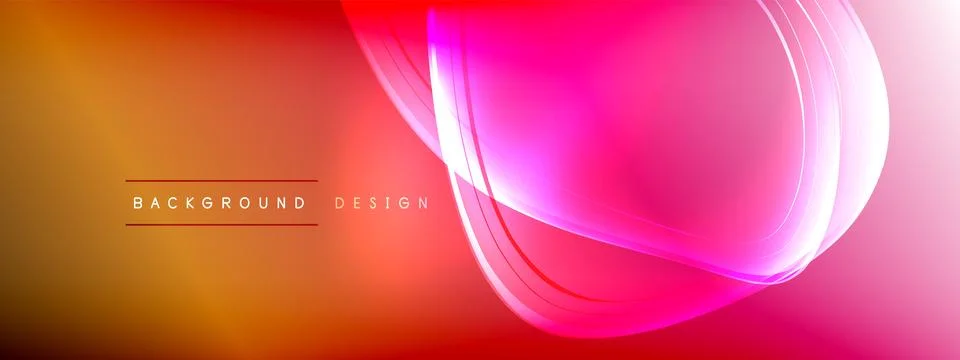 Vector abstract background - liquid transparent bubble shapes on fluid gradient Illustrazione stock