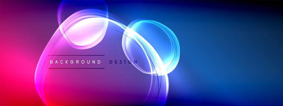 Vector abstract background - liquid transparent bubble shapes on fluid gradient Stock Illustration