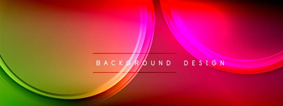 Vector abstract background - liquid transparent bubble shapes on fluid gradient Stock Illustration