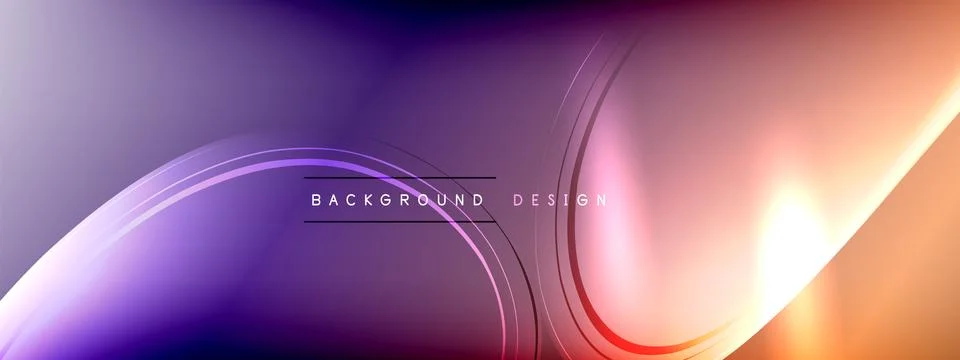 Vector abstract background - liquid transparent bubble shapes on fluid gradient Stock Illustration