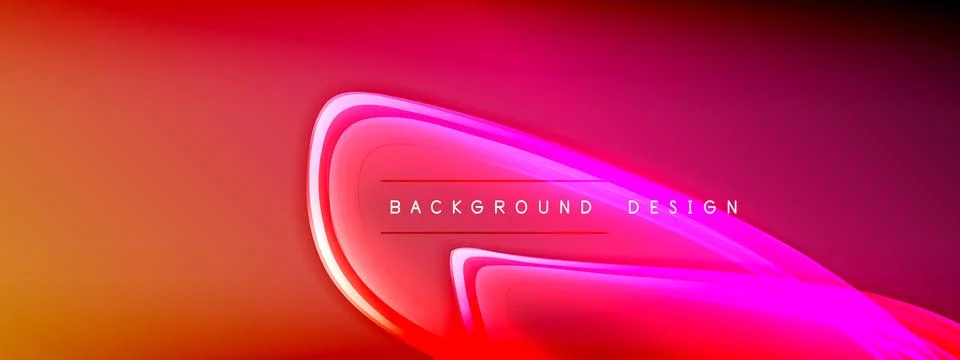 Vector abstract background - liquid transparent bubble shapes on fluid gradient Stock Illustration