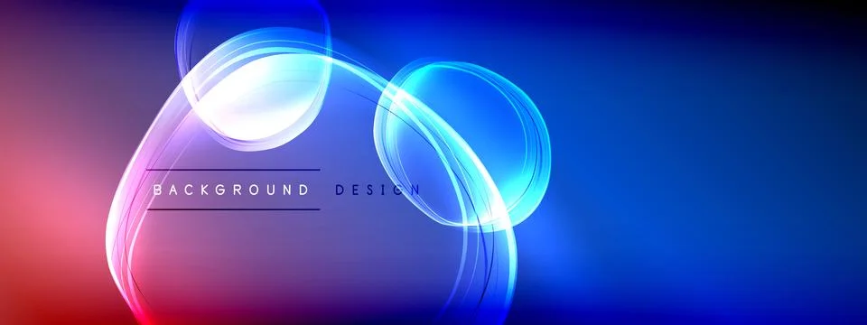 Vector abstract background - liquid transparent bubble shapes on fluid gradient Stock Illustration