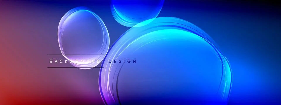 Vector abstract background - liquid transparent bubble shapes on fluid gradient Ilustración de archivo