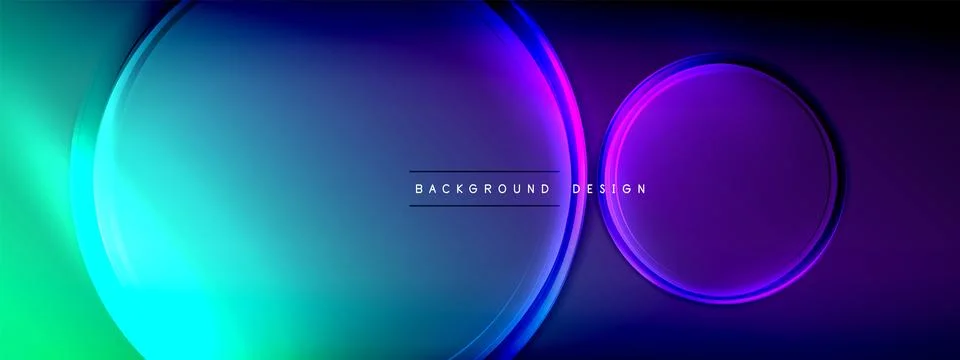 Vector abstract background - liquid transparent bubble shapes on fluid gradient Ilustración de archivo
