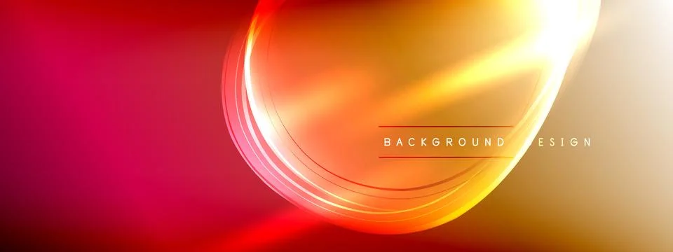 Vector abstract background - liquid transparent bubble shapes on fluid gradient Stock Illustration