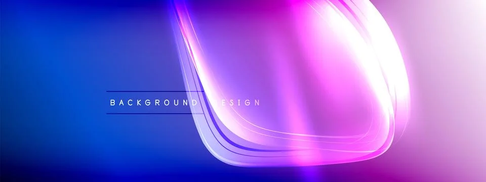 Vector abstract background - liquid transparent bubble shapes on fluid gradient Stock Illustration