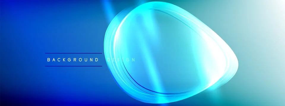 Vector abstract background - liquid transparent bubble shapes on fluid gradient Stock Illustration