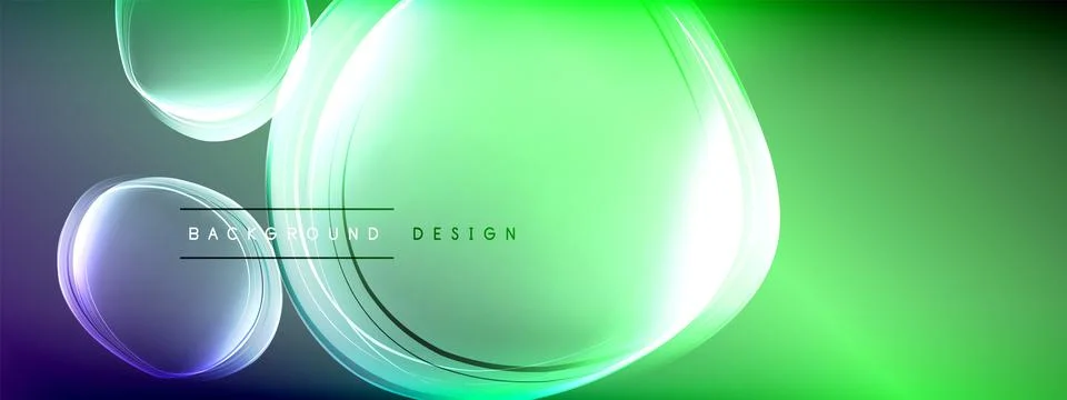 Vector abstract background - liquid transparent bubble shapes on fluid gradient イラスト素材
