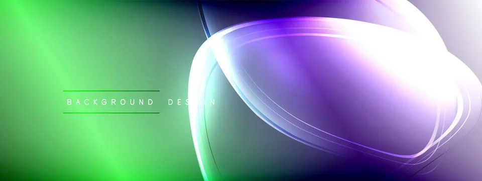 Vector abstract background - liquid transparent bubble shapes on fluid gradient Stock Illustration