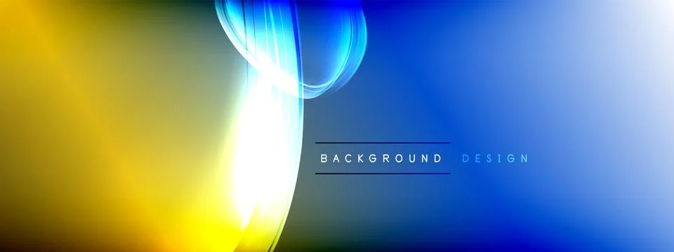 Vector abstract background - liquid transparent bubble shapes on fluid gradient Stock Illustration