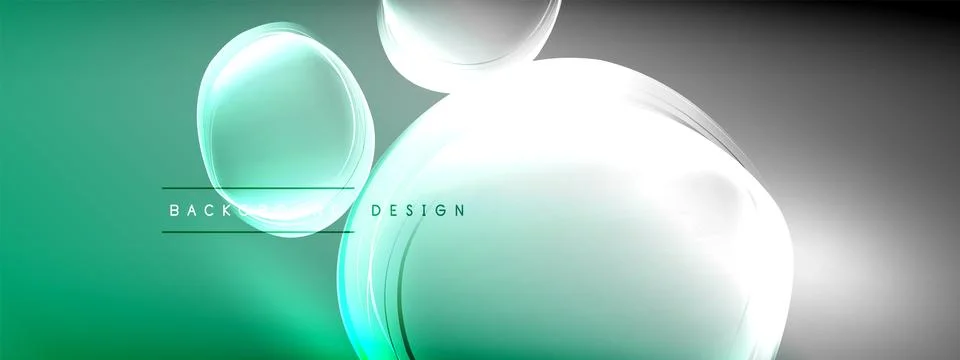 Vector abstract background - liquid transparent bubble shapes on fluid gradient Ilustración de archivo