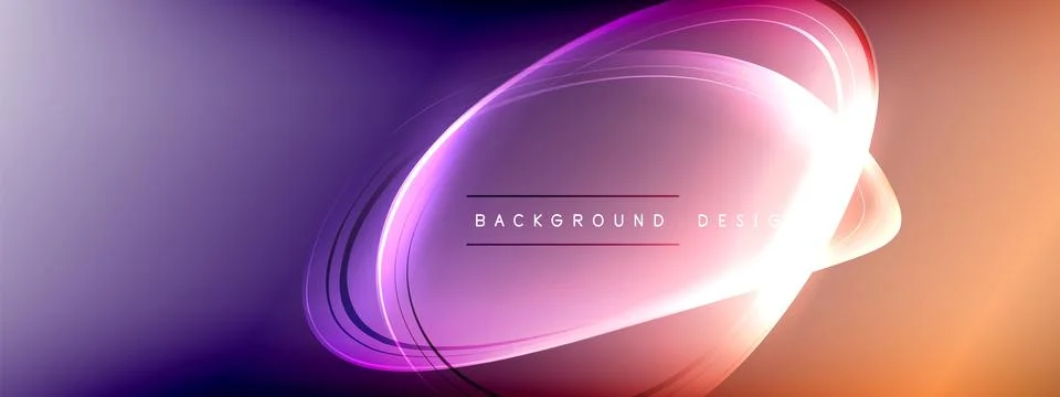 Vector abstract background - liquid transparent bubble shapes on fluid gradient Stock Illustration