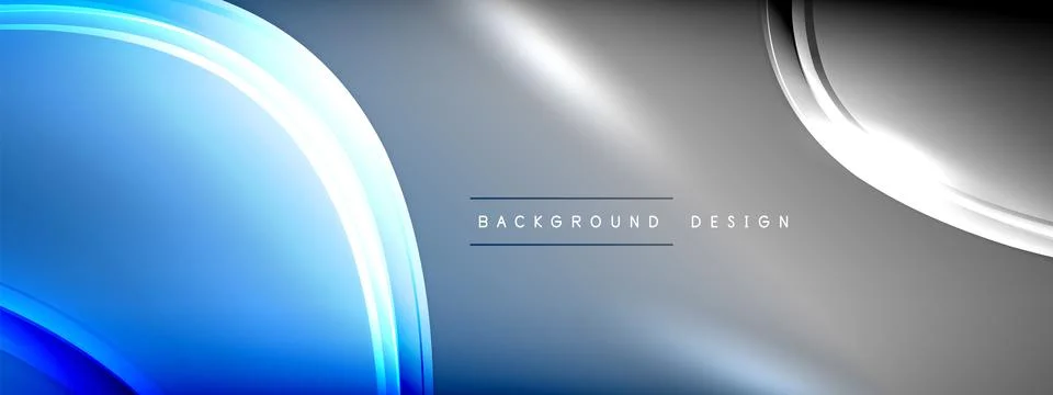 Vector abstract background - liquid transparent bubble shapes on fluid gradient Stock Illustration