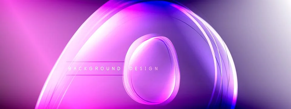 Vector abstract background - liquid transparent bubble shapes on fluid gradient Stock Illustration