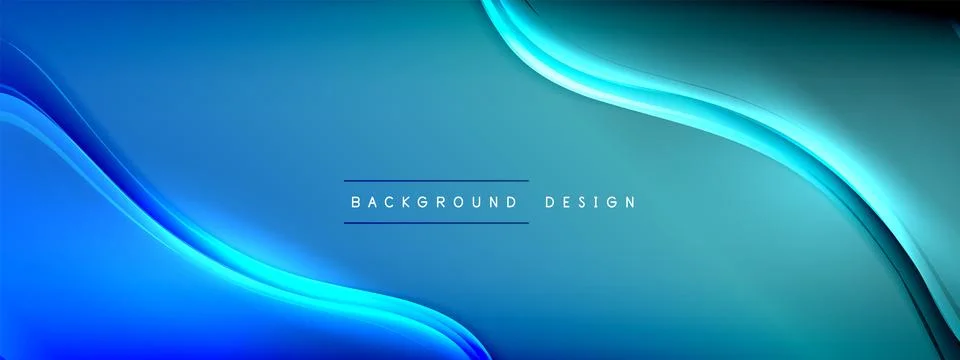 Vector abstract background - liquid transparent bubble shapes on fluid gradient Stock Illustration