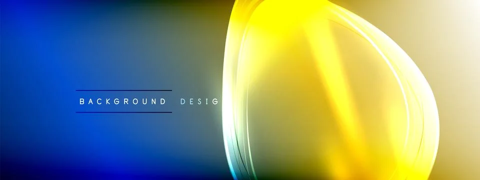 Vector abstract background - liquid transparent bubble shapes on fluid gradient Stock Illustration