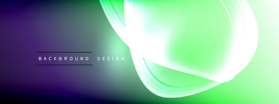Vector abstract background - liquid transparent bubble shapes on fluid gradient Stock Illustration