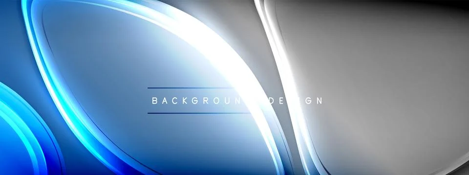 Vector abstract background - liquid transparent bubble shapes on fluid gradient Stock Illustration