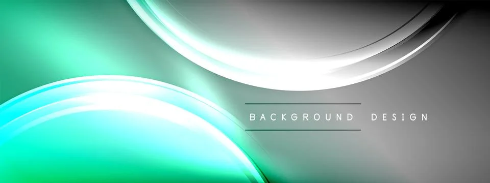 Vector abstract background - liquid transparent bubble shapes on fluid gradient Stock Illustration