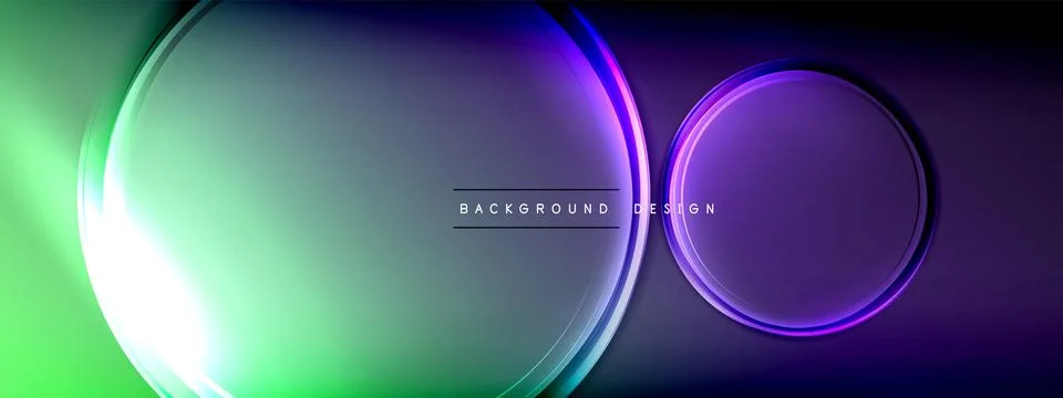 Vector abstract background - liquid transparent bubble shapes on fluid gradient Illustrazione stock