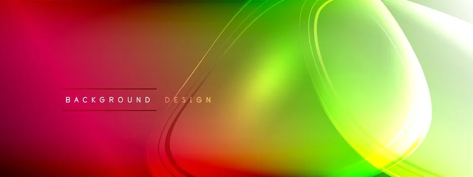 Vector abstract background - liquid transparent bubble shapes on fluid gradient Stock Illustration