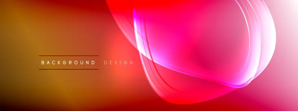 Vector abstract background - liquid transparent bubble shapes on fluid gradient Stock Illustration