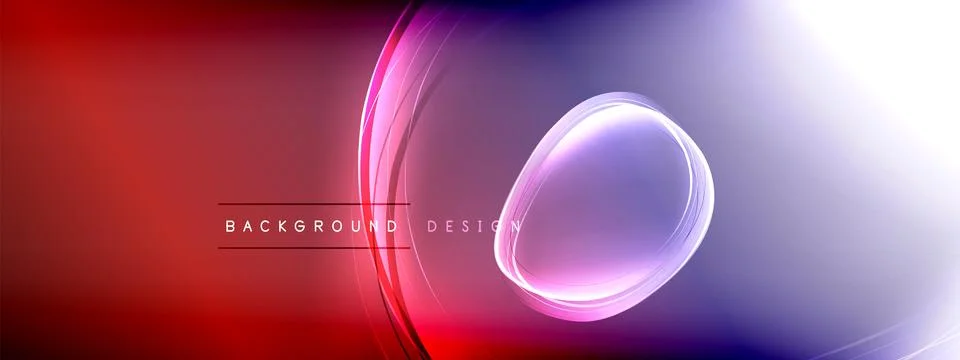 Vector abstract background - liquid transparent bubble shapes on fluid gradient Ilustración de archivo