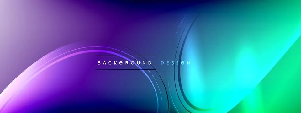 Vector abstract background - liquid transparent bubble shapes on fluid gradient Stock Illustration