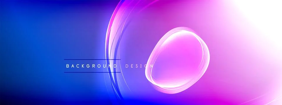 Vector abstract background - liquid transparent bubble shapes on fluid gradient Illustrazione stock