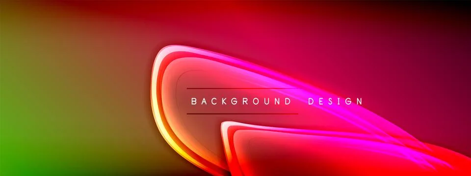 Vector abstract background - liquid transparent bubble shapes on fluid gradient Stock Illustration