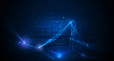 Vector abstract background with mesh lines and bright glitter. Stock Illustration