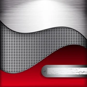 Vector abstract background with metall elements. Stock Illustration