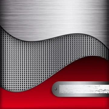 Vector abstract background with metall elements. Stock Illustration