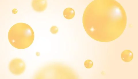 Vector abstract background with orange bubbles. Trendy vector background in.. Stock Illustration