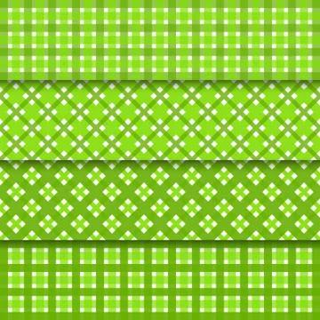 Vector abstract background pattern set with green shapes nd shadows Stock Illustration