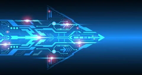 Vector abstract background technology arrow. Stock Illustration