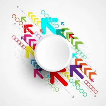 Vector abstract background technology arrow concept. Stock Illustration