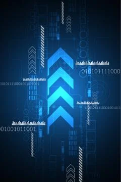 Vector abstract background technology arrow concept. Stock Illustration