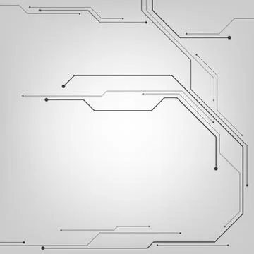 Vector abstract background technology in circuit concept on a gray background. Illustrazione stock