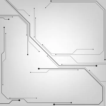 Vector abstract background technology in circuit concept on a gray background. Stock-Illustration