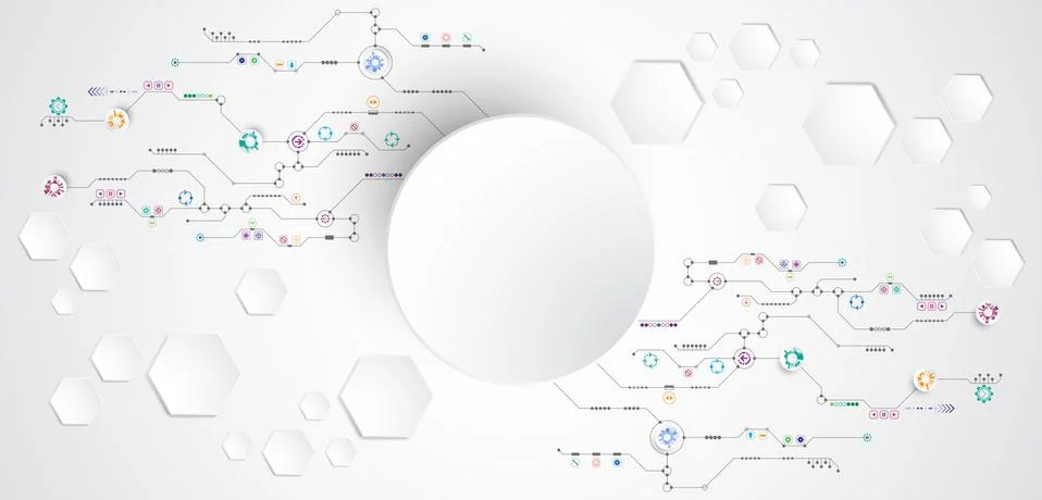 Vector abstract background technology concept. Stock Illustration
