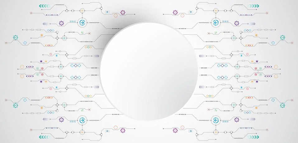 Vector abstract background technology concept. Stock Illustration