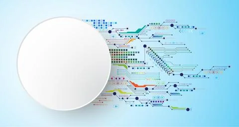 Vector abstract background technology concept. Illustrazione stock