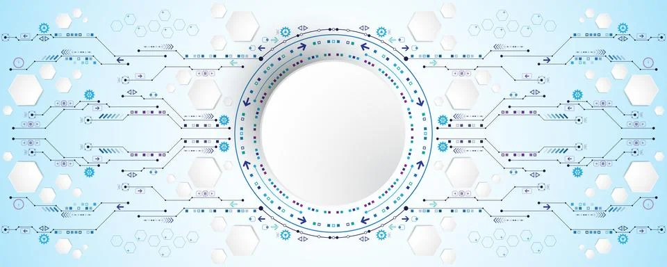 Vector abstract background technology concept. Illustrazione stock