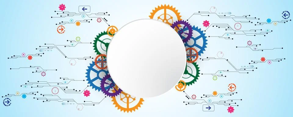 Vector abstract background technology concept. Stock Illustration