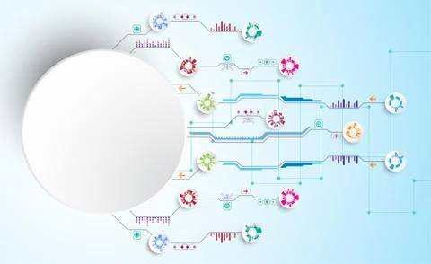 Vector abstract background technology concept. Stockillustratie