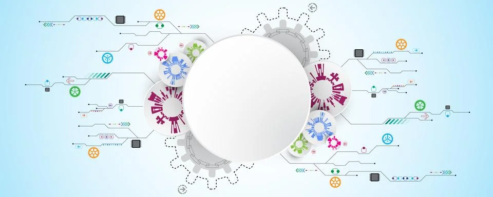 Vector abstract background technology concept. Stock Illustration